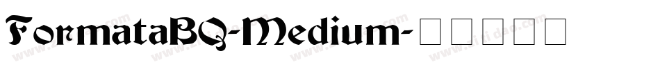 FormataBQ-Medium字体转换