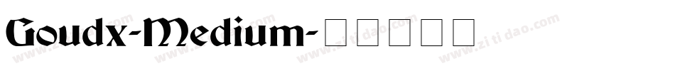 Goudx-Medium字体转换
