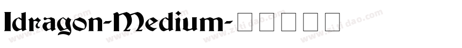 Idragon-Medium字体转换
