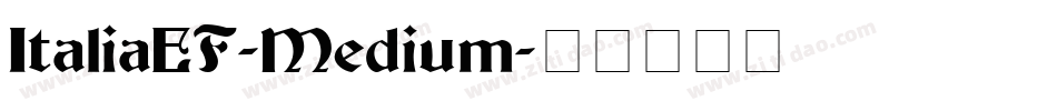 ItaliaEF-Medium字体转换