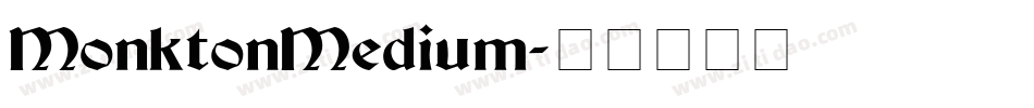 MonktonMedium字体转换