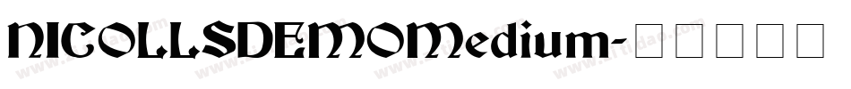 NICOLLSDEMOMedium字体转换