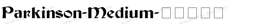 Parkinson-Medium字体转换