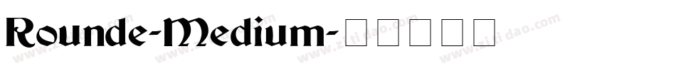 Rounde-Medium字体转换