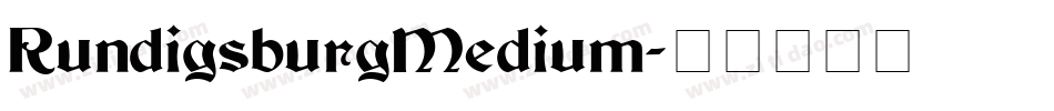 RundigsburgMedium字体转换