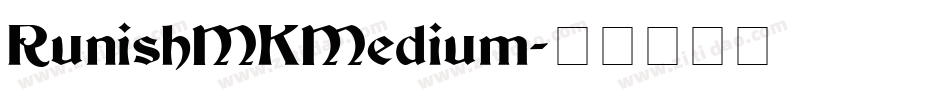RunishMKMedium字体转换