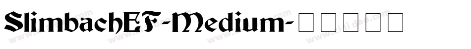 SlimbachEF-Medium字体转换 SlimbachEF-Medium字体转换