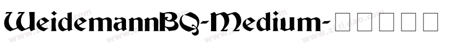 WeidemannBQ-Medium字体转换