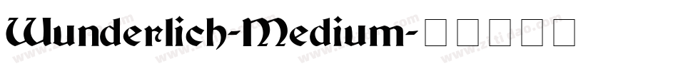 Wunderlich-Medium字体转换