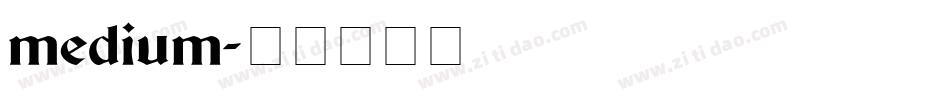 medium字体转换