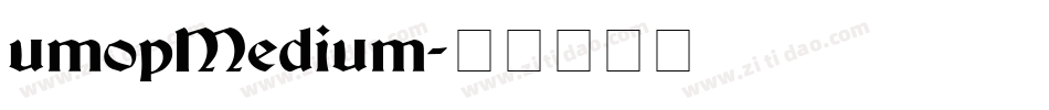 umopMedium字体转换