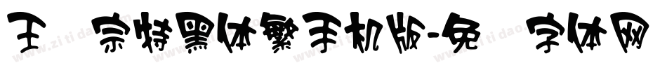 王汉宗特黑体繁手机版字体转换