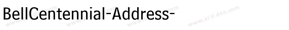 BellCentennial-Address字体转换