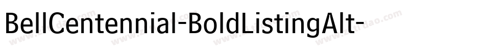 BellCentennial-BoldListingAlt字体转换