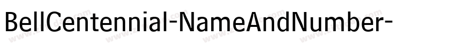 BellCentennial-NameAndNumber字体转换