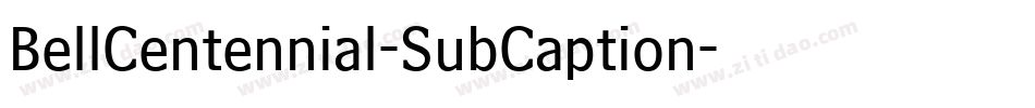 BellCentennial-SubCaption字体转换
