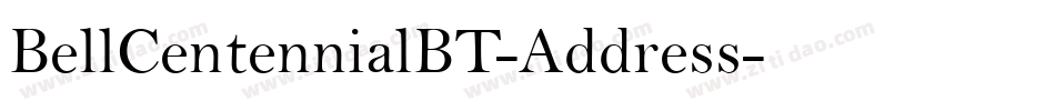 BellCentennialBT-Address字体转换
