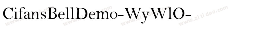CifansBellDemo-WyWlO字体转换