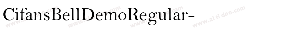 CifansBellDemoRegular字体转换