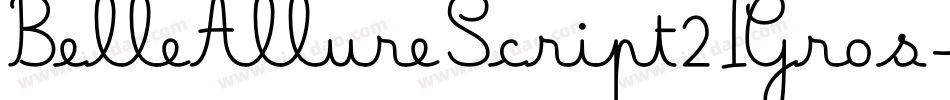 BelleAllureScript2IGros-0WDK9字体转换