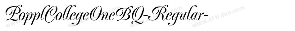 PopplCollegeOneBQ-Regular字体转换