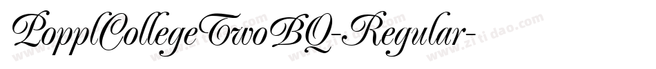 PopplCollegeTwoBQ-Regular字体转换