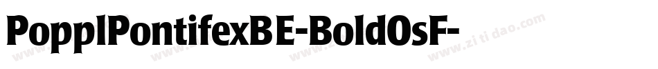 PopplPontifexBE-BoldOsF字体转换