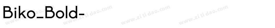 Biko_Bold字体转换
