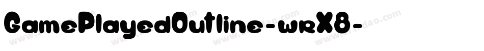 GamePlayedOutline-wrX8字体转换