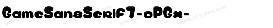 GameSansSerif7-oPGx字体转换