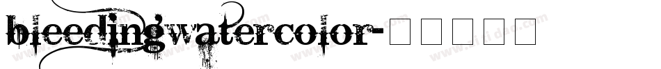 bleedingwatercolor字体转换