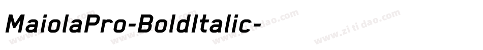MaiolaPro-BoldItalic字体转换
