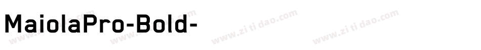 MaiolaPro-Bold字体转换