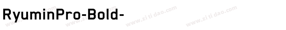RyuminPro-Bold字体转换