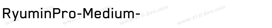RyuminPro-Medium字体转换