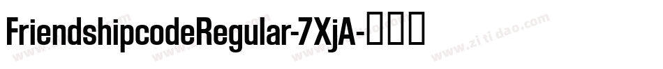 FriendshipcodeRegular-7XjA字体转换