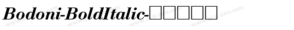 Bodoni-BoldItalic字体转换