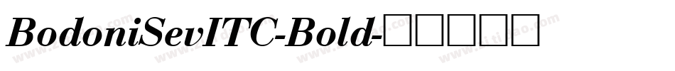 BodoniSevITC-Bold字体转换
