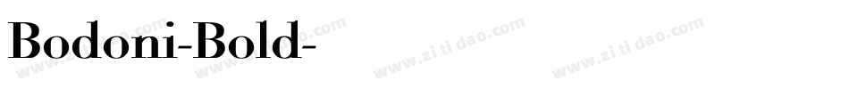 Bodoni-Bold字体转换