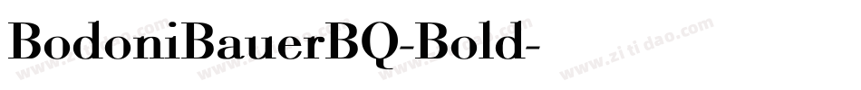 BodoniBauerBQ-Bold字体转换