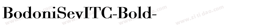 BodoniSevITC-Bold字体转换