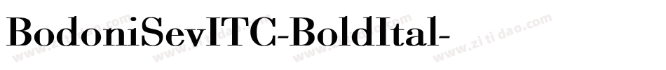 BodoniSevITC-BoldItal字体转换