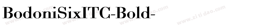 BodoniSixITC-Bold字体转换