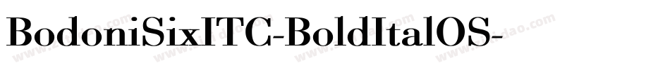 BodoniSixITC-BoldItalOS字体转换