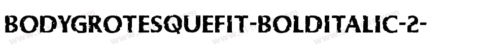 bodygrotesquefit-bolditalic-2字体转换