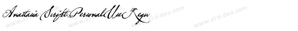 AnastasiaScriptPersonalUseRegular-KDVA字体转换