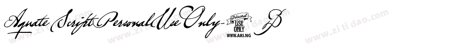 AquateScriptPersonalUseOnly-4BBdp字体转换