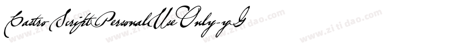 CastroScriptPersonalUseOnly-yGVm字体转换 CastroScriptPersonalUseOnly-yGVm字体转换