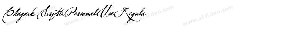 ChagackScriptPersonalUseRegular-oWBx字体转换
