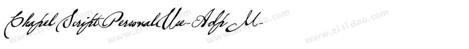 ChapelScriptPersonalUse-AdpM字体转换